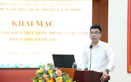 Phường Yên Nghĩa khai mạc lớp bồi dưỡng kiến thức quốc phòng và an ninh đối tượng 4 năm 2026