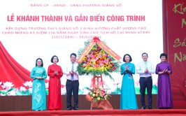 Lễ khánh thành và gắn biển công trình trường THCS Giảng Võ 2 định hướng chất lượng cao