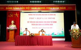 Thường trực HĐND xã Dương Hoà tổ chức phiên họp giải trình về tiến độ giải ngân vốn đầu tư công trên địa bàn xã