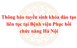 Thông báo tuyển sinh khóa đào tạo liên tục: 