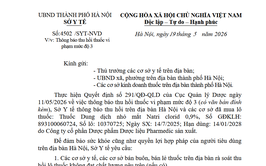 Sở Y tế Hà Nội thông báo thu hồi lô thuốc nhỏ mắt Natri clorid 0,9% không đạt chất lượng