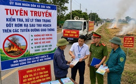 TĂNG CƯỜNG KIỂM TRA, XỬ LÝ TÌNH TRẠNG PHƠI NÔNG SẢN, ĐỐT RƠM RẠ SAU THU HOẠCH TRÊN CÁC TUYẾN ĐƯỜNG GIAO THÔNG.