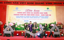 Hội Người cao tuổi xã Ứng Thiên tham dự Liên hoan tiếng hát dân ca Người cao tuổi khu vực III thành phố Hà Nội