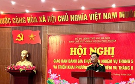 Ban Chỉ huy quân sự xã Phú Nghĩa tổ chức giao ban tháng 5, triển khai nhiệm vụ tháng 6