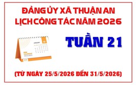 Lịch công tác tuần 21 của Đảng ủy xã