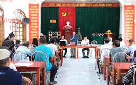 HỌP DÂN LẤY Ý KIẾN VỀ DỰ THẢO PHƯƠNG ÁN BỒI THƯỜNG, HỖ TRỢ GIẢI PHÓNG MẶT BẰNG THỰC HIỆN DỰ ÁN ĐẦU TƯ XÂY DỰNG KHU ĐÔ THỊ THỂ THAO OLYMPIC TRÊN ĐỊA BÀN THÔN TỪ CHÂU, XÃ DÂN HÒA, THÀNH PHỐ HÀ NỘI 