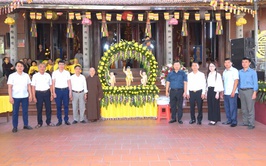 CÁC ĐỒNG CHÍ LÃNH ĐẠO XÃ DÂN HÒA THĂM, CHÚC MỪNG CÁC CHÙA  NHÂN ĐẠI LỄ PHẬT ĐẢN PL 2570 – DL 2026 
