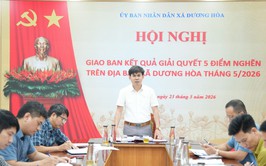 UBND xã giao ban đánh giá kết quả giải quyết 05 điểm nghẽn 