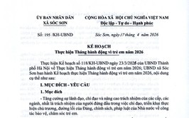 XÃ SÓC SƠN THỰC HIỆN THÁNG HÀNH ĐỘNG VÌ TRẺ EM, NĂM 2026