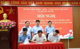 Xã Chương Dương ký kết quy chế phối hợp giữa HĐND, UBND và MTTQ Việt Nam xã