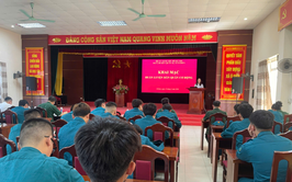 Ban chỉ huy quân sự xã Ô Diên tổ chức khai mạc huấn luyện dân quân cơ động năm 2026.
