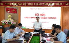 Thường trực HĐND xã Thuận An giao ban công tác tháng 5/2026