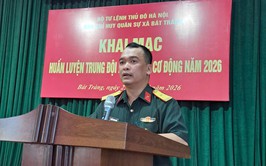 Bát Tràng khai mạc huấn luyện lực lượng dân quân cơ động năm 2026