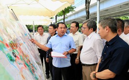 Bí thư Thành ủy Hà Nội Trần Đức Thắng kiểm tra tiến độ triển khai Dự án đường Tây Thăng Long đoạn qua địa phận phường Đông Ngạc