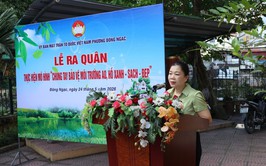 Ra quân thực hiện mô hình “Chung tay bảo vệ môi trường Ao, hồ xanh - sạch - đẹp” trên địa bàn phường Đông Ngạc