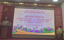 Công an phường Phương Liệt tham mưu UBND phường tổ chức tập huấn nhận diện và phòng ngừa việc sử dụng trí tuệ nhân tạo trong tạo lập phát tán tin giả, tin sai sự thật trên không gian mạng