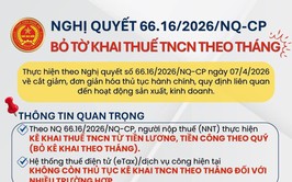 CHÍNH THỨC BÃI BỎ TỜ KHAI THUẾ TNCN THEO THÁNG: BƯỚC ĐỘT PHÁ GIẢM GÁNH NẶNG CHO DOANH NGHIỆP
