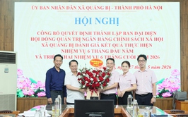 Xã Quảng Bị công bố quyết định thành lập Ban đại diện Hội đồng quản trị Ngân hàng Chính sách xã hội