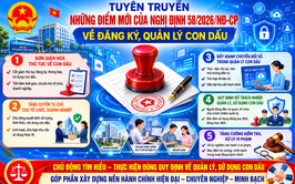Tuyên truyền những điểm mới của Nghị Định 58/NĐ-CP ngày 13/02/2026 của chính phủ liên quan lĩnh vực đăng ký, quản lý con dấu