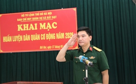 Xã Bất Bạt Khai mạc huấn luyện lực lượng Dân quân cơ động năm 2026