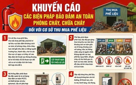 Khuyến cáo: Các biện pháp bảo đảm an toàn phòng cháy, chữa cháy đối với cơ sở thu mua phế liệu