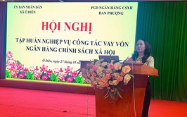 UBND xã Ô Diên phối hợp với ngân hàng chính sách xã hội Đan Phượng tổ chức hội nghị tập huấn nghiệp vụ công tác vay vốn năm 2026
