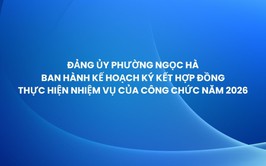 Đảng ủy phường Ngọc Hà ban hành Kế hoạch ký kết hợp đồng thực hiện nhiệm vụ của công chức năm 2026