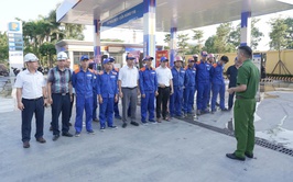 Thực tập phương án chữa cháy và cứu nạn, cứu hộ tại Cửa hàng xăng dầu 118 xã Thiên Lộc.