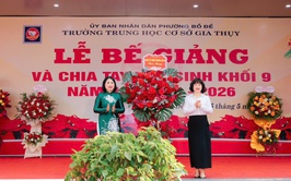 Đảng ủy phường Bồ Đề đánh giá cao kết quả năm học 2025 – 2026 của ngành giáo dục địa phương