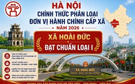 Hà Nội chính thức phân loại đơn vị hành chính cấp xã năm 2026 - Xã Hoài Đức đạt chuẩn loại I