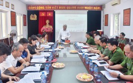 Đảng ủy Công an phường Đại Mỗ làm việc với Đoàn kiểm tra số 01 về việc triển khai Nghị quyết Đại hội Đảng các cấp