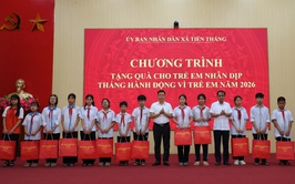 Xã Tiến Thắng tổ chức Lễ phát động Tháng hành động vì trẻ em thành phố Hà Nội năm 2026 và tặng quà nhân dịp Quốc tế thiếu nhi 1/6