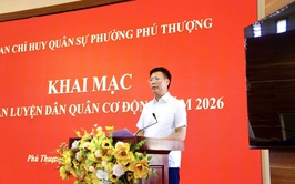 Phường Phú Thượng khai mạc huấn luyện Dân quân cơ động năm 2026