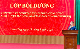 Yên Lãng bồi dưỡng nghiệp vụ công tác xây dựng Đảng gắn với chuyển đổi số