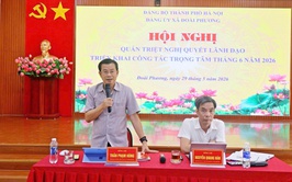 Xã Đoài Phương quán triệt, triển khai thực hiện Nghị quyết lãnh đạo công tác trọng tâm tháng 6
