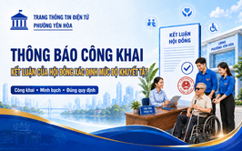 Thông báo Công khai kết luận của Hội đồng xác định mức độ khuyết tật