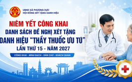 THÔNG BÁO NIÊM YẾT CÔNG KHAI DANH SÁCH ĐỀ NGHỊ XÉT TẶNG DANH HIỆU 