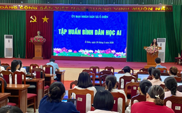 Ủy ban nhân dân xã tập huấn AI cho đội ngũ cán bộ, công chức, viên chức, người lao động trên địa bàn.