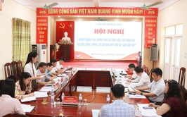 Đoàn Thanh tra  làm việc với UBND xã Đại Xuyên về công tác sắp xếp cơ sở nhà, đất dôi dư