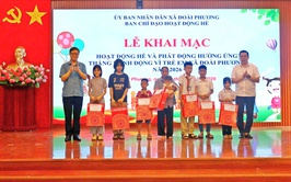 Xã Đoài Phương khai mạc hoạt động hè và phát động Tháng hành động vì trẻ em năm 2026