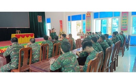 BAN CHQS XÃ TAM HƯNG THĂM, ĐỘNG VIÊN QUÂN NHÂN DỰ BỊ THAM GIA HUẤN LUYỆN