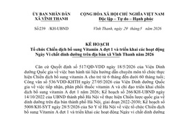 Vĩnh Thanh triển khai Chiến dịch bổ sung Vitamin A đợt 1 và Ngày Vi chất dinh dưỡng năm 2026