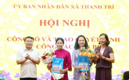 UBND xã Thanh Trì công bố và trao quyết định điều động, bổ nhiệm cán bộ quản lý giáo dục năm 2026
