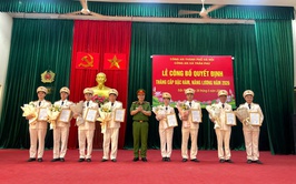 Công an xã Trần Phú: tổ chức Lễ công bố Quyết định thăng cấp bậc hàm, nâng bậc lương và chuyển diện bố trí cán bộ năm 2026