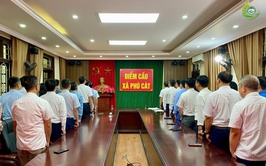 Đảng ủy xã Phú Cát tổ chức lễ chào cờ đầu tháng 5 năm 2026