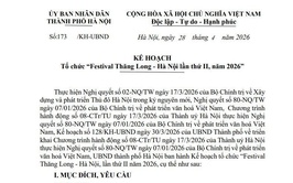 Tổ chức Festival Thăng Long - Hà Nội lần thứ II, năm 2026