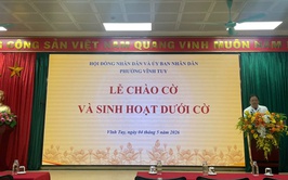 UBND phường Vĩnh Tuy tổ chức Lễ chào cờ và Sinh hoạt dưới cờ tháng 5 năm 2026