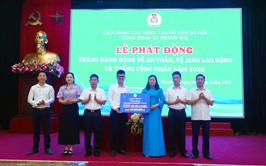 Công đoàn xã Thanh Oai phát động tháng hành động về an toàn, vệ sinh lao động và tháng công nhân năm 2026