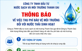 Thông báo về việc thu phí bảo vệ môi trường đối với nước thải sinh hoạt
