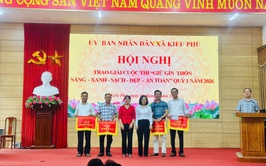 UBND xã Kiều Phú tổ chức hội nghị trao giải Cuộc thi “Giữ gìn thôn sáng – xanh – sạch – đẹp – an toàn” quý I năm 2026